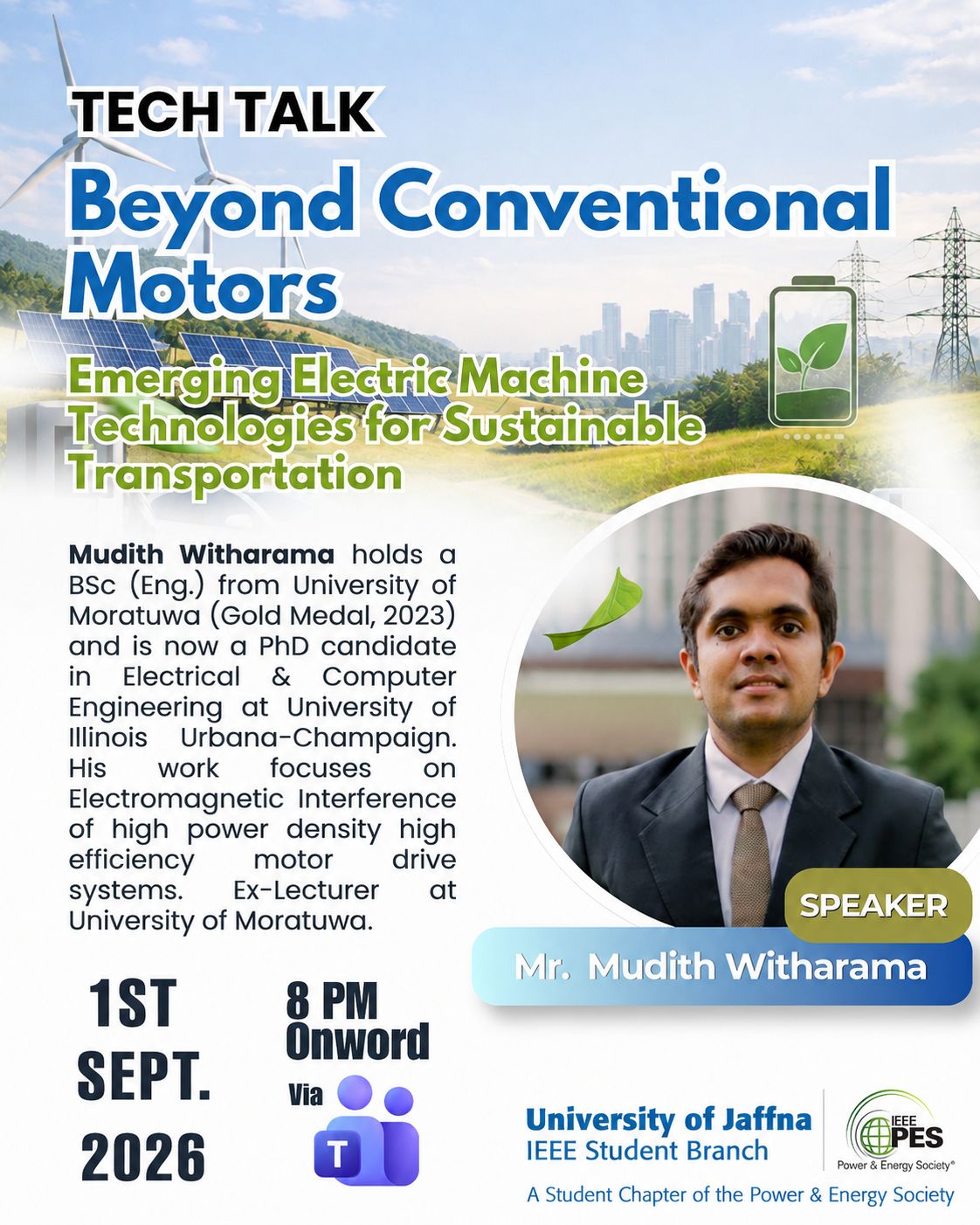 Beyond Conventional Motors Tech Talk Flyer